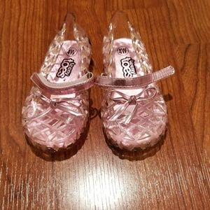 TRENDING 2026 - NEW baby girl clear pink jelly velcro shoes